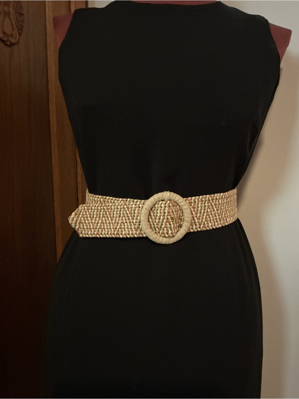 Braided Multi-Color Woven elastic Belt with Round Buckle